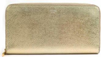 Celine Gold Leather Long Wallet (Bi-Fold) (Pre-Owned)