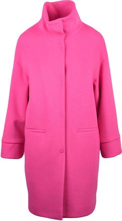 Olivier Horigamy Fuchsia Virgin Wool-Blend Chenille Coat