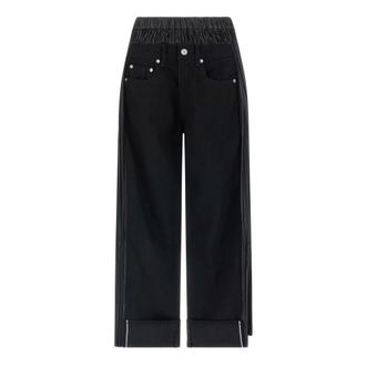 Junya Watanabe Jeans, Dames, Zwart, S, Denim, Cotton Denim Jeans