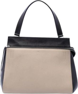 Celine Pre-owned The Edge Bag - Dames - Vintage Shopper - Beige - ONE Size - Leer - Vintage