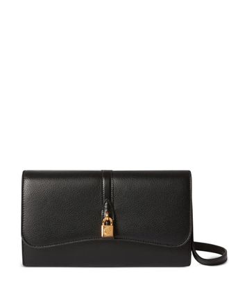 Stella McCartney Ryder padlock flap continental wallet bag - Black