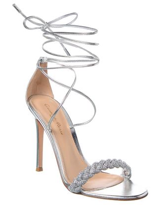 Gianvito Rossi Crystal Leomi Leather Sandal