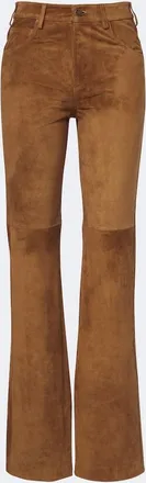 Nili Lotan Joan suede wide-leg pants