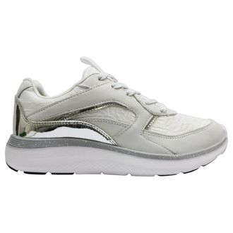 Vionic Delmar Adela Met Leather Textile Womens Trainers - UK 5.5 - US 7.5 Women - EU 38.5 - White - Size:UK 5.5