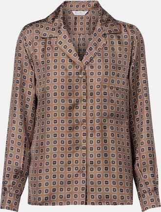 Max Mara Camicia Disco in twill di seta con stampa