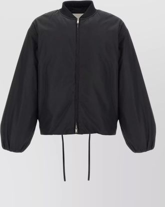 Jil Sander heritage logo blouson jacket drawstring hem