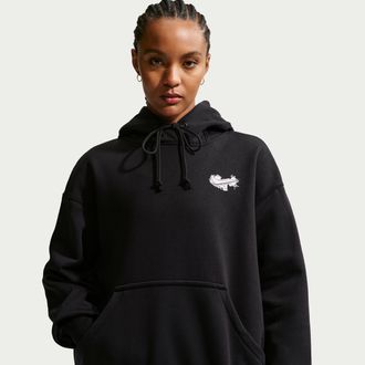Nike Womens Nike Sportswear Phoenix Fleece Oversized Hoodie in Black | IO4437-010