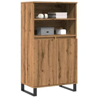Berkfield Home Highboard Artisan Oak 60x36x110 cm Engineered Wood in Brown | Size: 60 x 36 x 110 cm