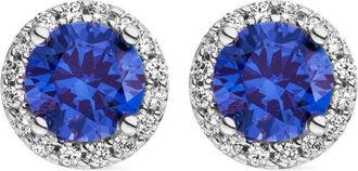 VEYNOU 14kt white gold Ava sapphire stud earrings - unisex - Other fibres - One Size