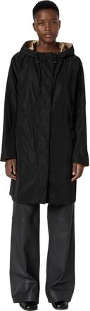 Gerard Darel Ximena Hooded Reversible Parka Coat in Black at Nordstrom, Size Large