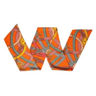 Herm&egrave;s Pre-owned Scarves, female, Multicolor, Size: ONE SIZE Pre-owned Maxi Twilly Cavalcadour