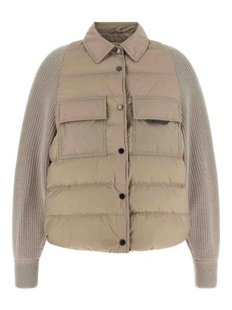 Brunello Cucinelli Beige Quilted Puffer Jacket