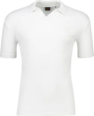 HUGO BOSS Tops, Heren, Wit, XL, Witte poloshirt met korte mouwen
