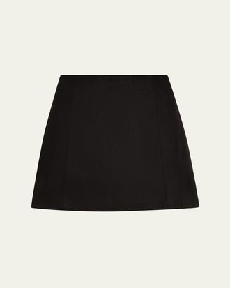 Alice & Olivia Riley Suede Mini Skirt