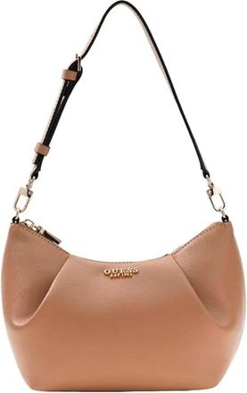 Guess Tassen, Dames, Beige, ONE Size, Leer, Amorette Schoudertas