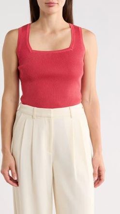 T Tahari Square Neck Tank in Cherry Lips at Nordstrom Rack, Size X-Large
