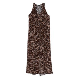 Anine Bing Flora Animal-print Midi Dress