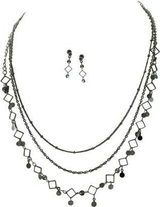 Olivia Welles Nuo Necklace & Earrings Set in Silver at Nordstrom Rack