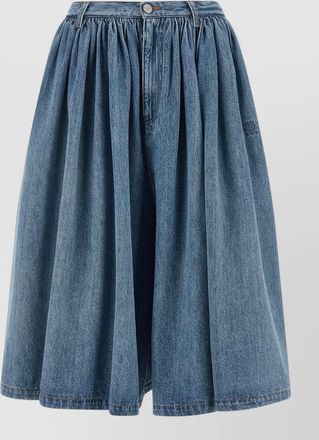 Maison Margiela denim pleated bermuda shorts