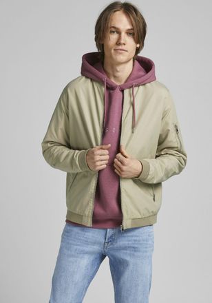 Jack & Jones Blouson JJERUSH mit Stehkragen und Reissverschlusstaschen ohne Kapuze unifarben, modisch, regular fit, Polyester