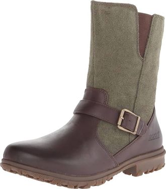 Bogs Womens Bobby Mid Waterproof Leather Motorcycle Boot In Brown