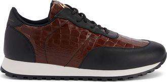 Giuseppe Zanotti Jimi Running lace-up low-top sneakers - men - Leather/Rubber/Fabric - 40 - Brown