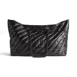 Balenciaga (WMNS) Balenciaga Crush Large Carry All Tote Bag Quilted Black 7717182AAWW1000
