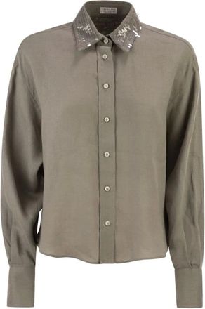 Brunello Cucinelli Donna, Camicette, Verde, S, new