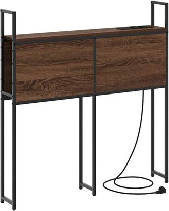 vidaXL Cabecera De Almacenamiento Con Cabecera Marr&oacute;n Roble 75 Cm Vidaxl