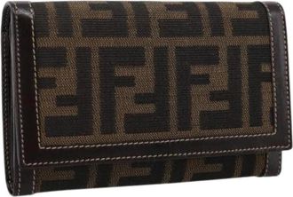 Fendi Pre-owned Bifold Portemonnee - Dames - Vintage Accessoires - Bruin - ONE Size - Vintage