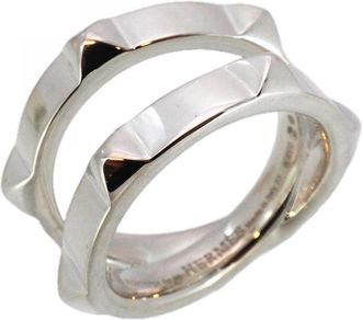Herm&egrave;s Silver 925 Band Ring (Pre-Owned)