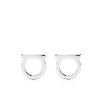 Ferragamo Gancini Earrings - female - Ferragamo - Earrings - Gray - ONE SIZE - Accessories
