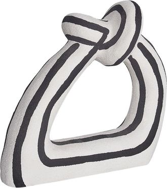 Beliani Beliani - Figura Decorativa Gres Sala De Estar Dormitorio Accesorios Impermeable Negro Y Blanco Zander