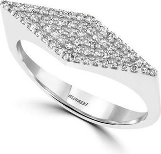 Effy 14K White Gold Diamond Sculptural Band Ring in 14K Gold at Nordstrom, Size 7