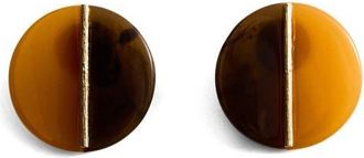 Mango Round Resin Drop Earrings in Orange at Nordstrom