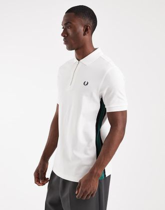Fred Perry Tramline - Polo bianca a righe-Bianco