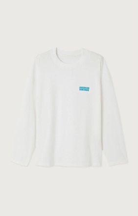 American Vintage Losvallend, halflang T-shirt met lange mouwen en ronde hals, GIXY