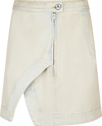 Vivienne Westwood Mini Denim Skirt with Asymmetrical Flap