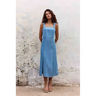 La petite &eacute;toile Midi-jurk met schouderbandjes van lyocell, RIKYA