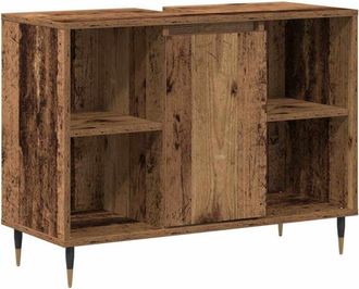 vidaXL Gabinete de Baño con estante Madera vieja 80 x 33 x 60 cm Vidaxl