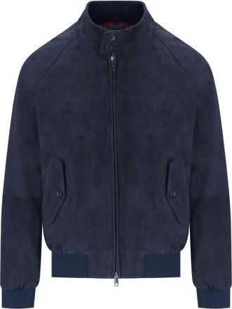 Baracuta Marineblauwe Su&egrave;de Bomberjack - Heren - Bomber jackets - Blauw - S - Su&egrave;de - Jassen