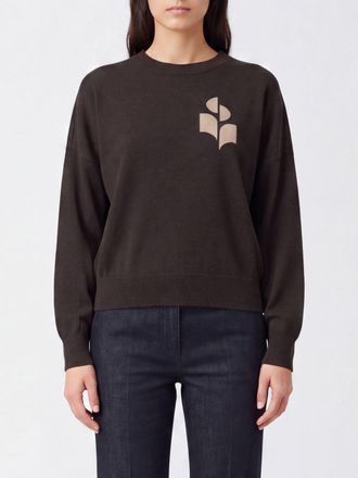 Isabel Marant Maglia girocollo in cotone e lana con logo a contrasto