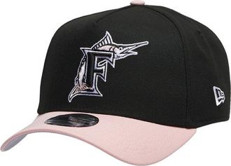 New Era Womens Miami Marlins Marlins 9Forty A-Frame Cap - Adult Black/Pink