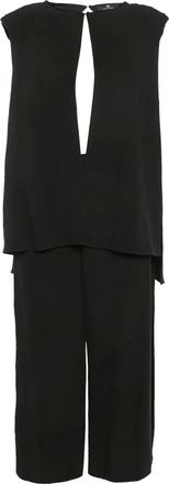 Elisabetta Franchi 2024 cr&ecirc;pe jumpsuit - Zwart