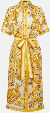 Dolce & Gabbana Majolica silk twill shirt dress