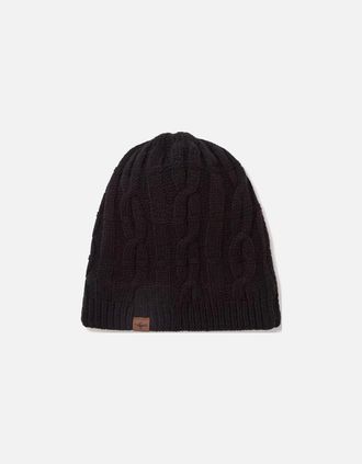 Sealskinz Womens Sealskinz Blakeney Waterproof Cold Weather Cable Knit Beanie - Black - Size: 2XL
