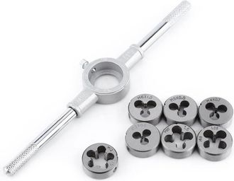 OEM Juego De 8 Machos Y Terrajas M&eacute;tricas M25, Llave Para Roscar Tornillos M&eacute;tricos, Herramienta Manual Para Roscado Externo