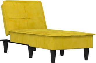 vidaXL Sofá diván de terciopelo amarillo vidaXL
