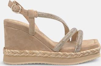 Alma En Pena Braided Wedge With Rhinestones in Beige at Nordstrom, Size 39