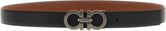 Ferragamo Black Gancini Reversible Belt